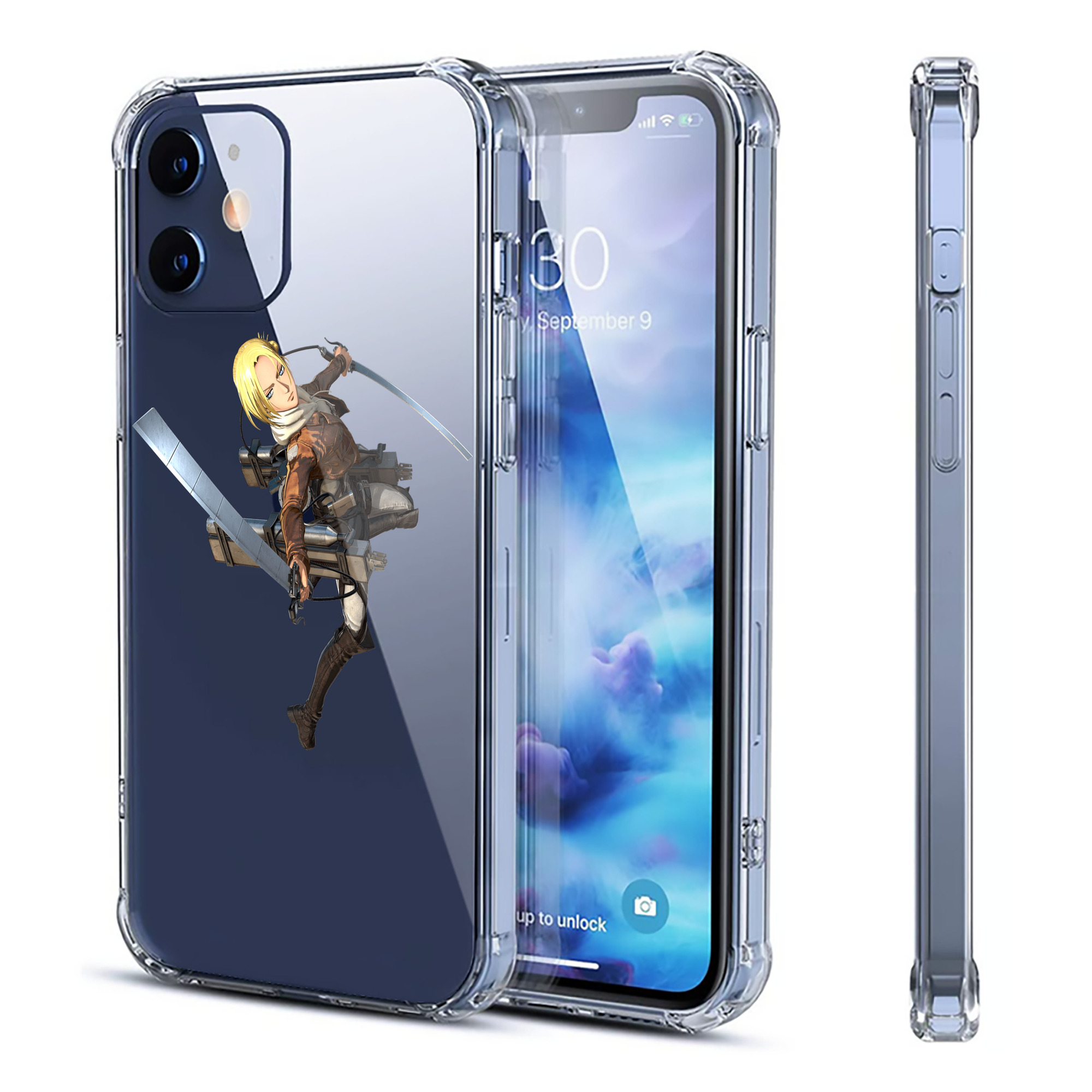 （画像用） 進撃の巨人 アニ・レオンハート Attack on Titan Annie Leonhart 【iPhone 12シリーズ対応】透明スマホケース（クリアソフトケース）